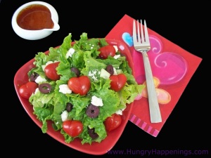 Valentine's Day Recipe - Salad with tomato hearts